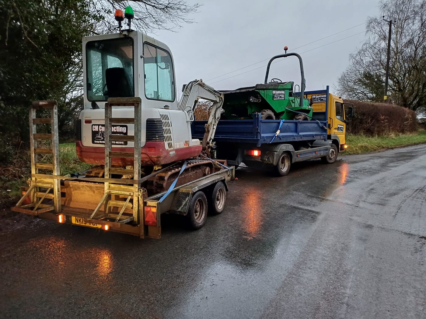 CM Contracting plant hire truck