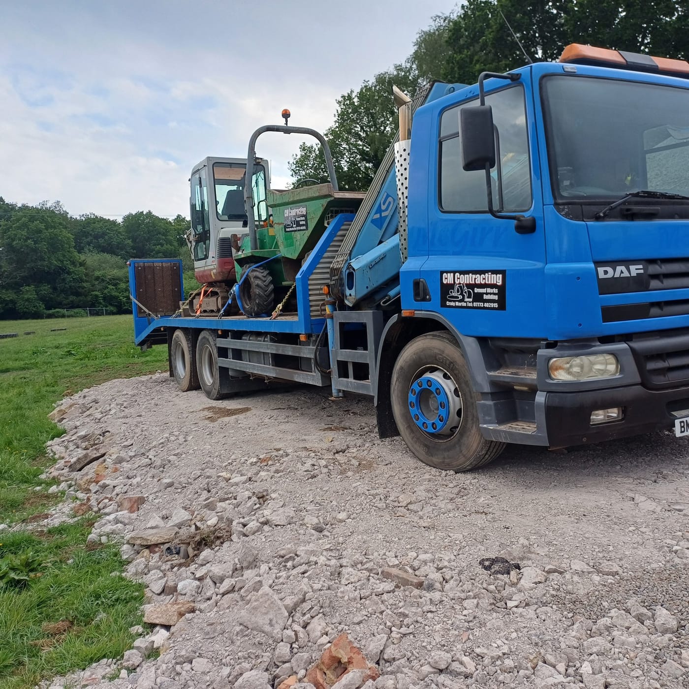 CM Contracting truck on site