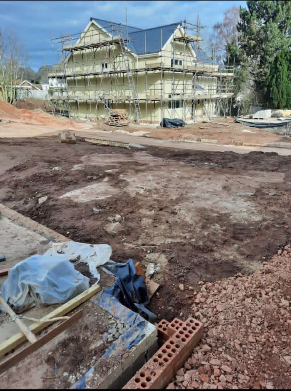 Extension scaffolding and block foundations